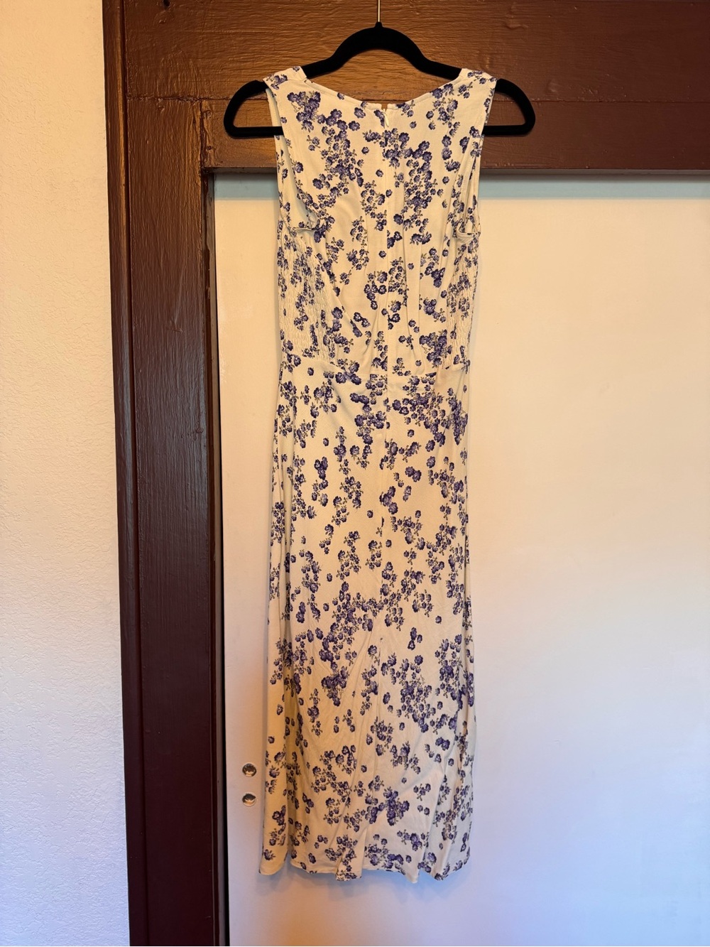 Rouje Paolina White & Blue Floral Midi Dress - Picture 5 of 8